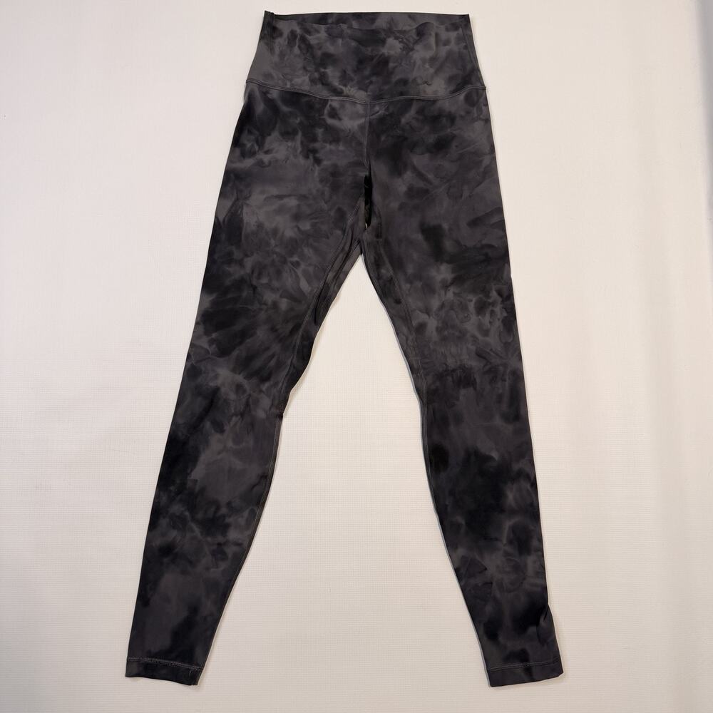 Lululemon Align Leggings Womens 8 Gray Tie Dye High Rise Ankle Yoga Pants